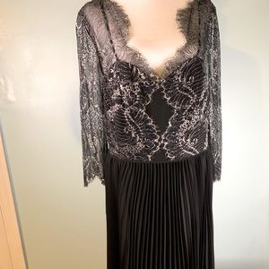 Elegant black dress with lace.